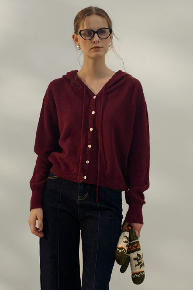 Cropped Single Breasted Cardigan