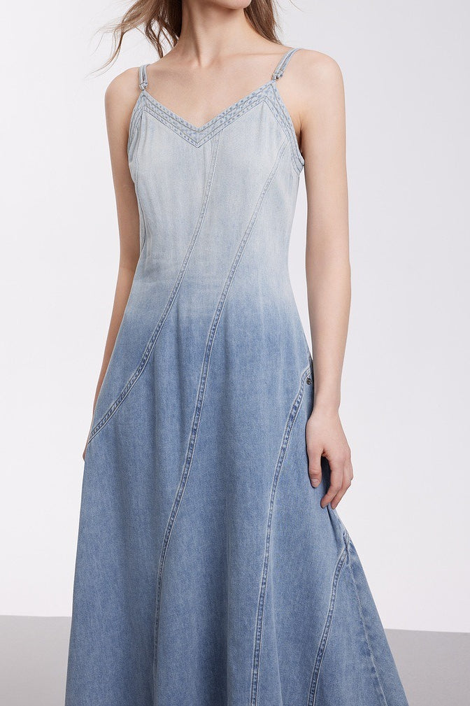 Modern Gradient Cami Denim Dress