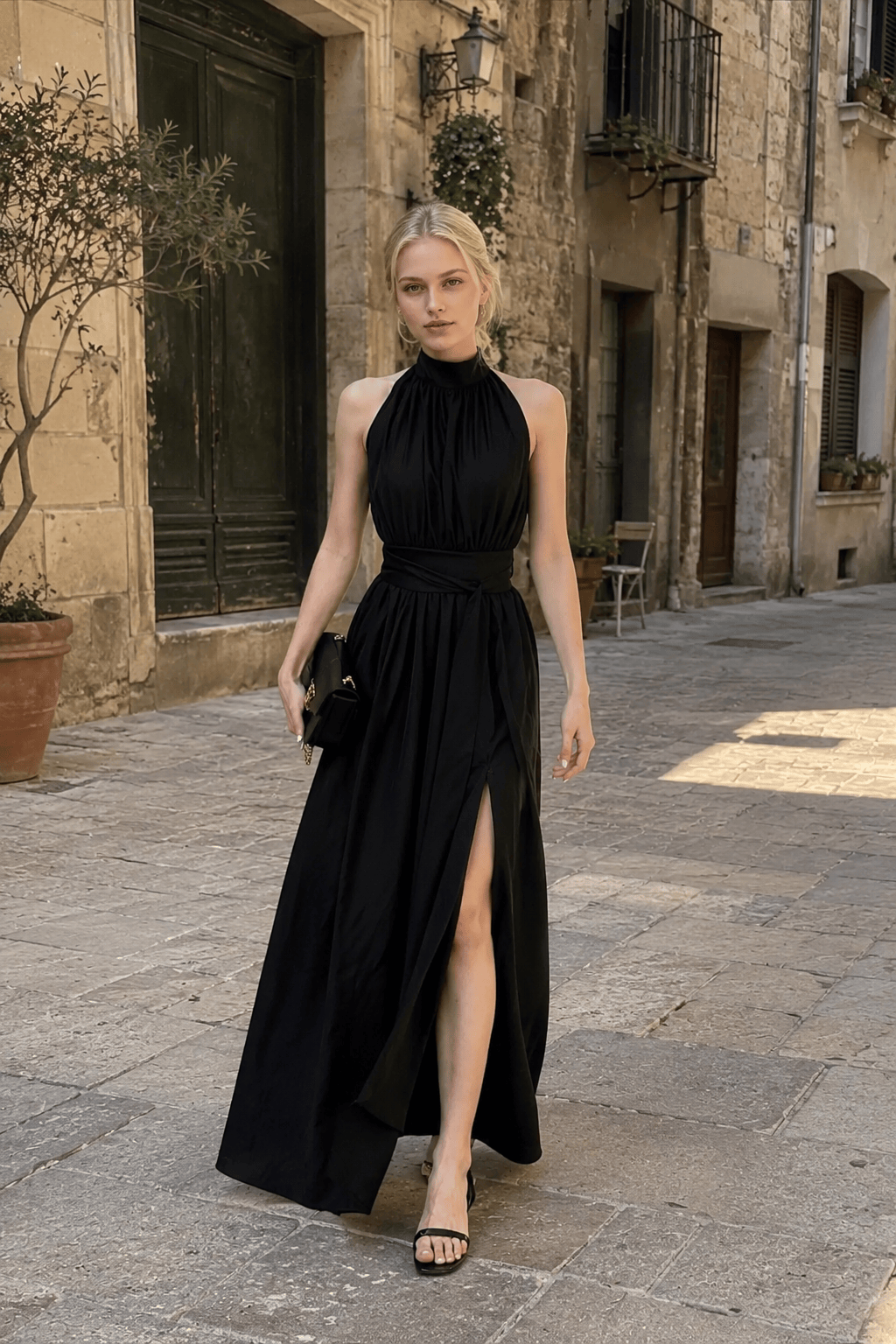Sleeveless Evening Maxi Dress