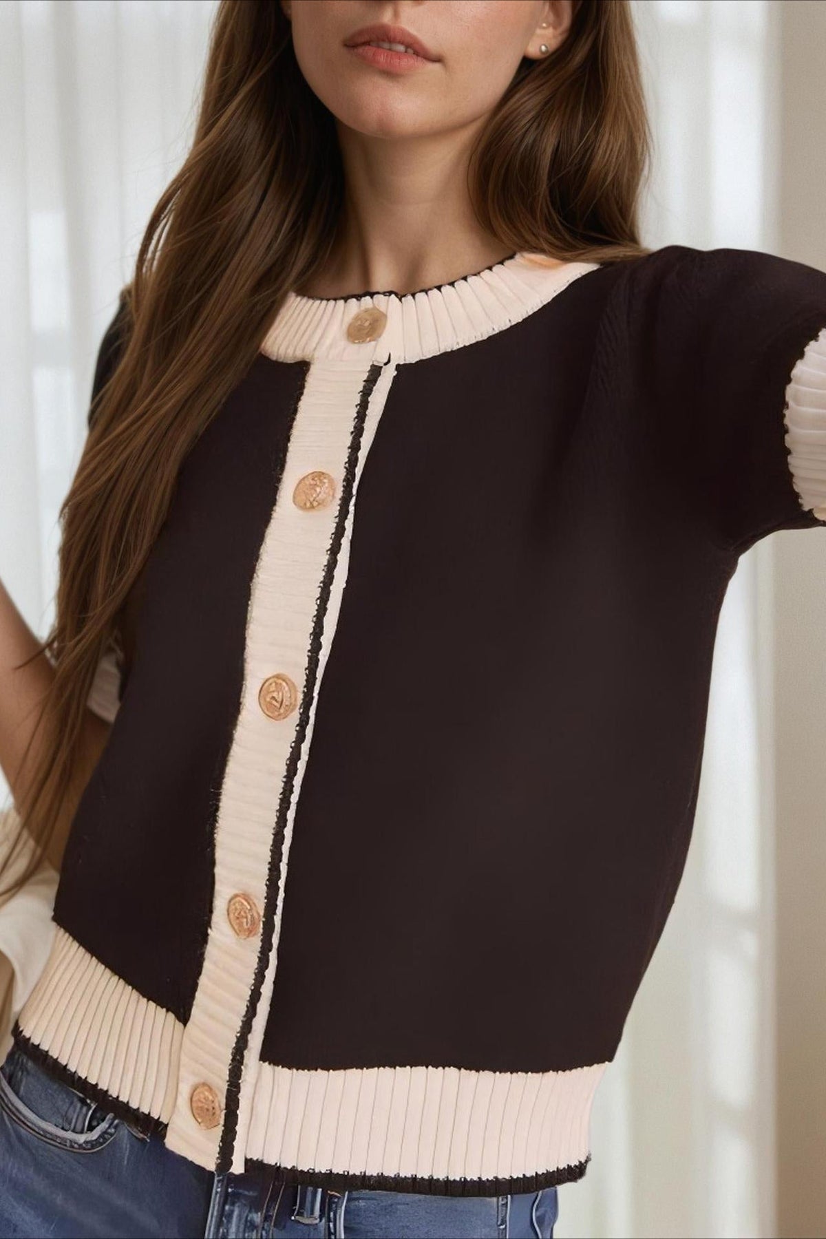 Casual Fitted Knit Cardigan 2