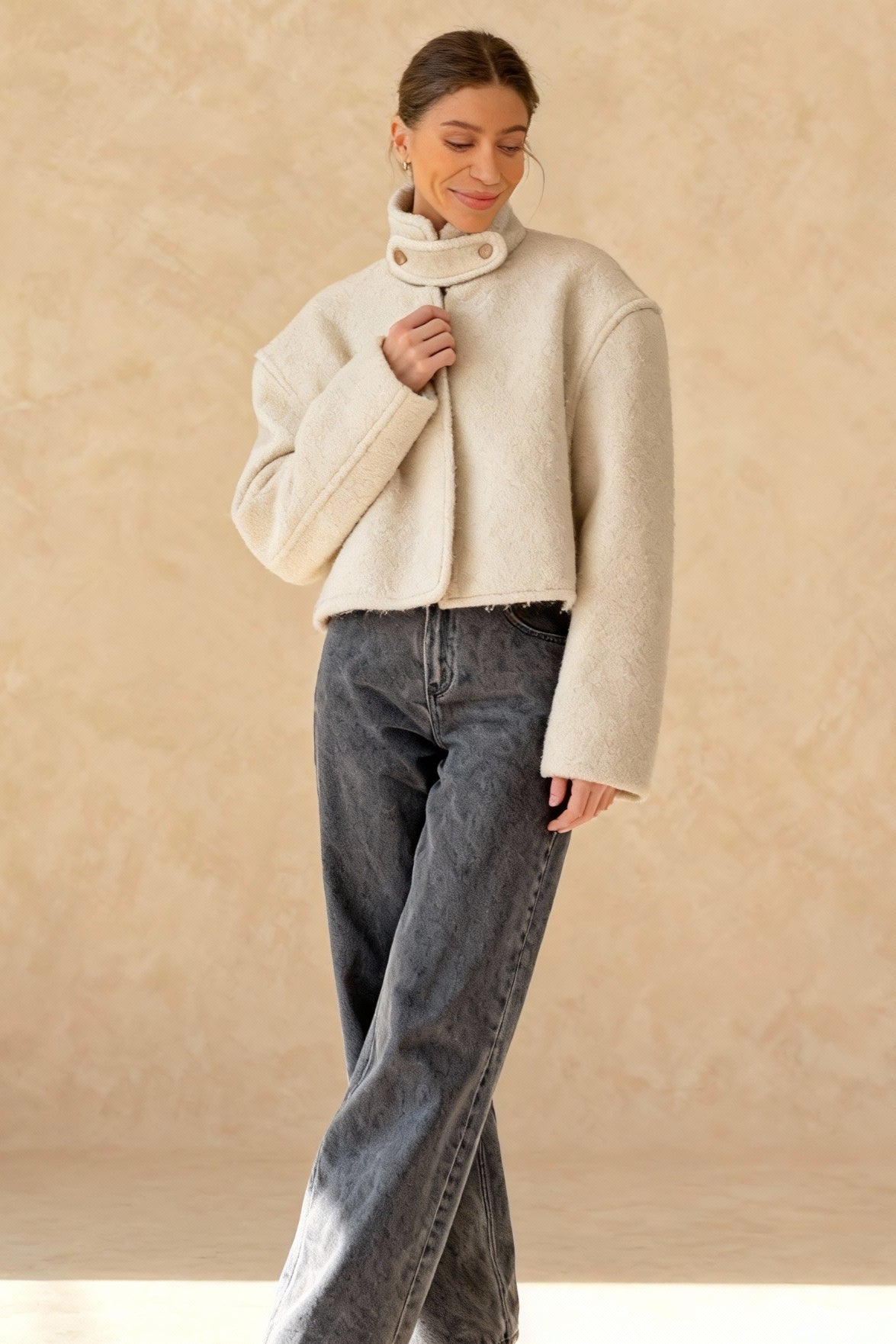 Casual Sherpa Stand Collar Coat