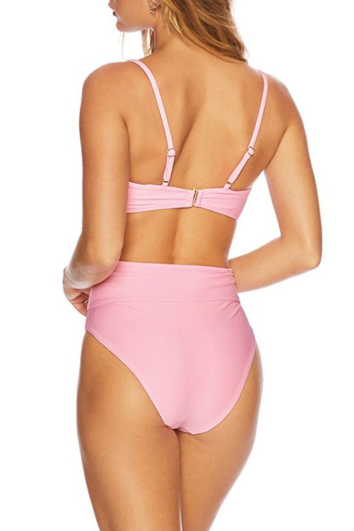 Heart-shaped Print Bandage Cutout Design Bikini Set (6 Colors) - Fashionpara