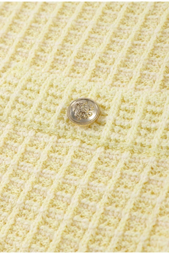 Knitted Tweed Backless Mini Dress