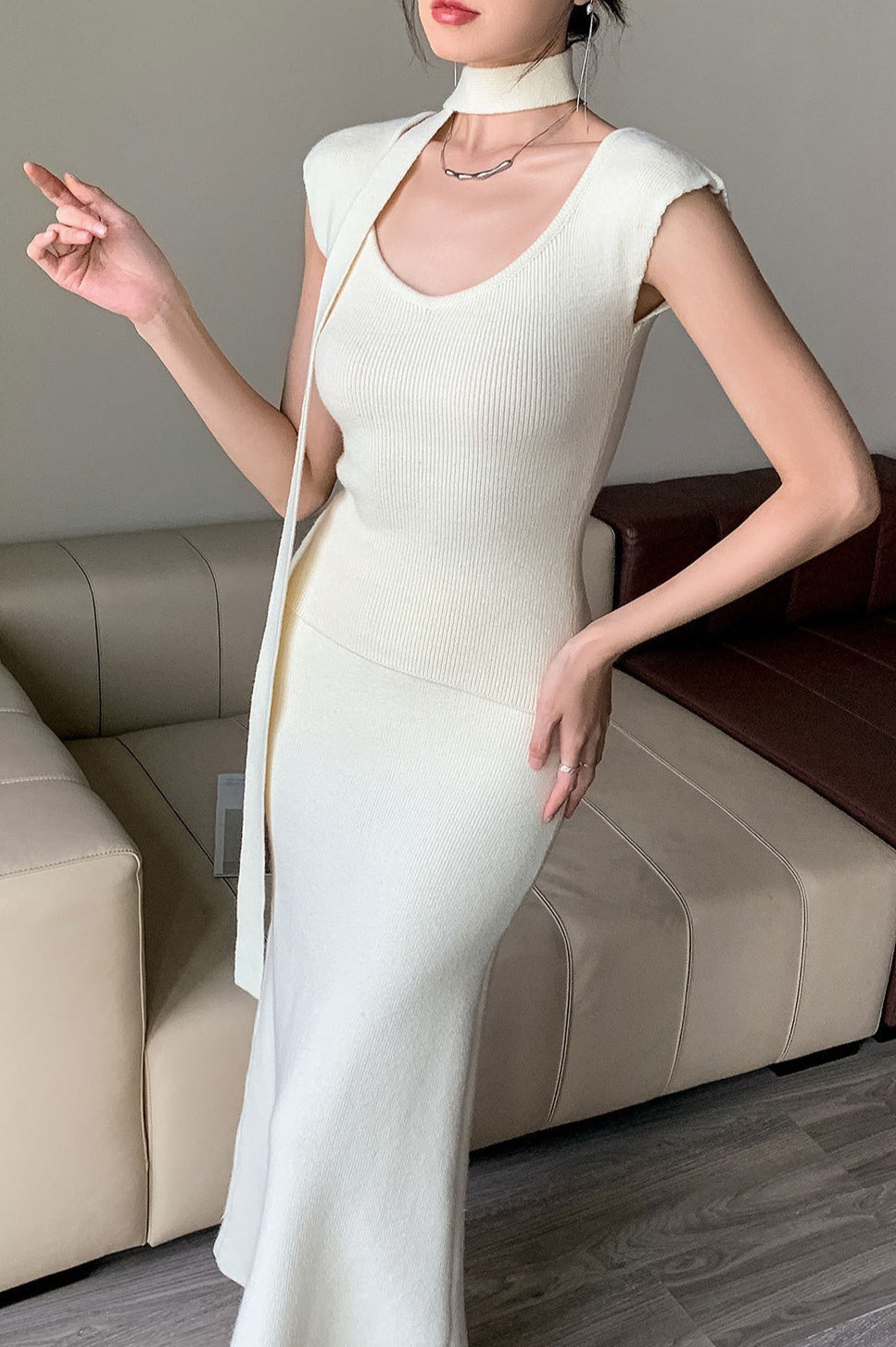 Chic Ribbed Knit Cardigan and Wide-Leg Pants Set