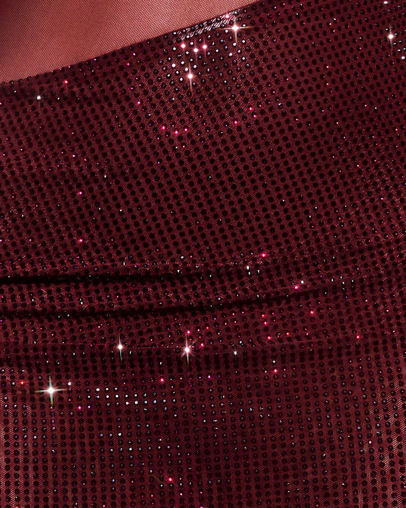Off Shoulder Long Sleeve Sequin Mesh Maxi Dress 22