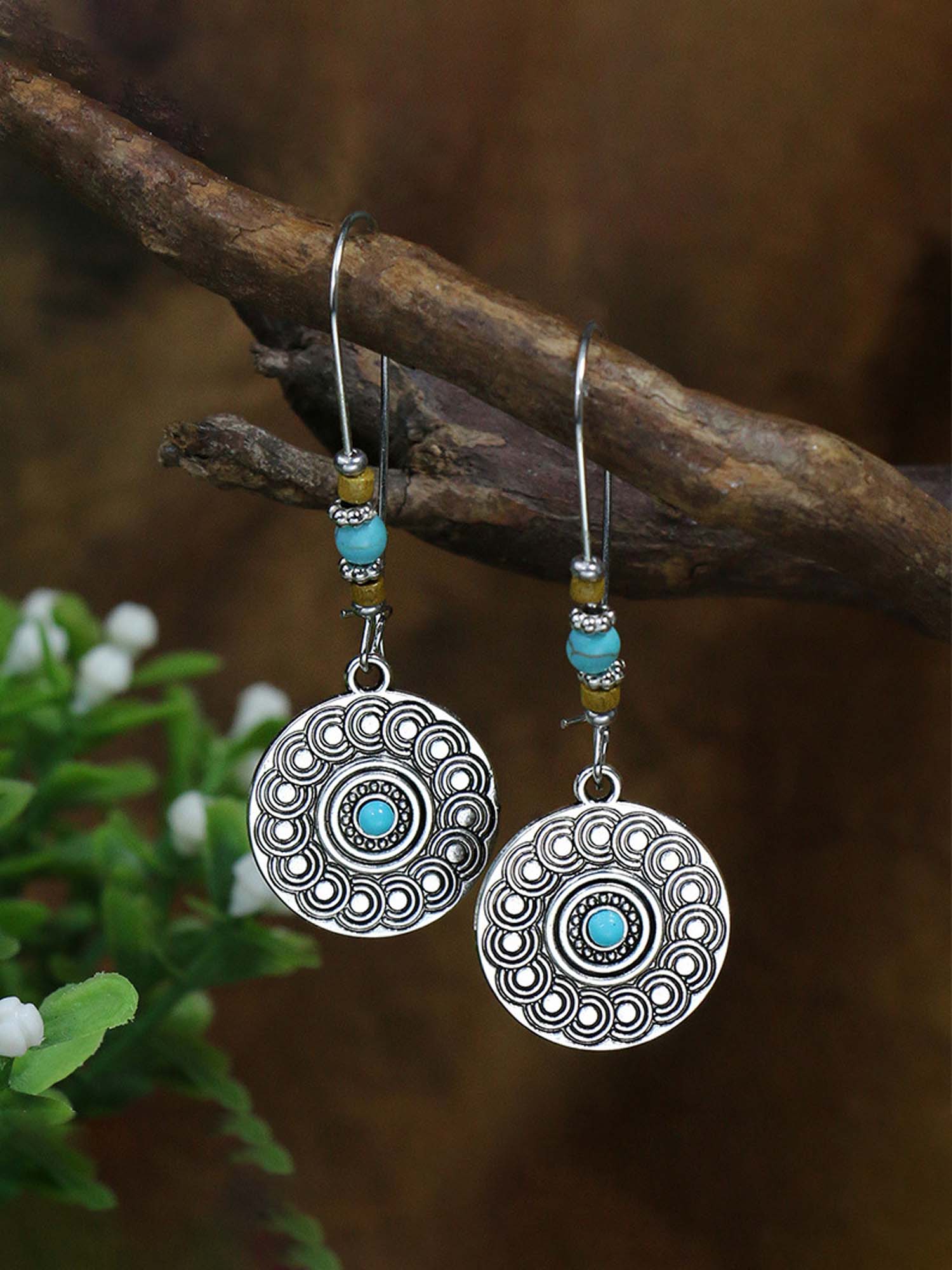 Western Turquoise Earrings - Fashionpara