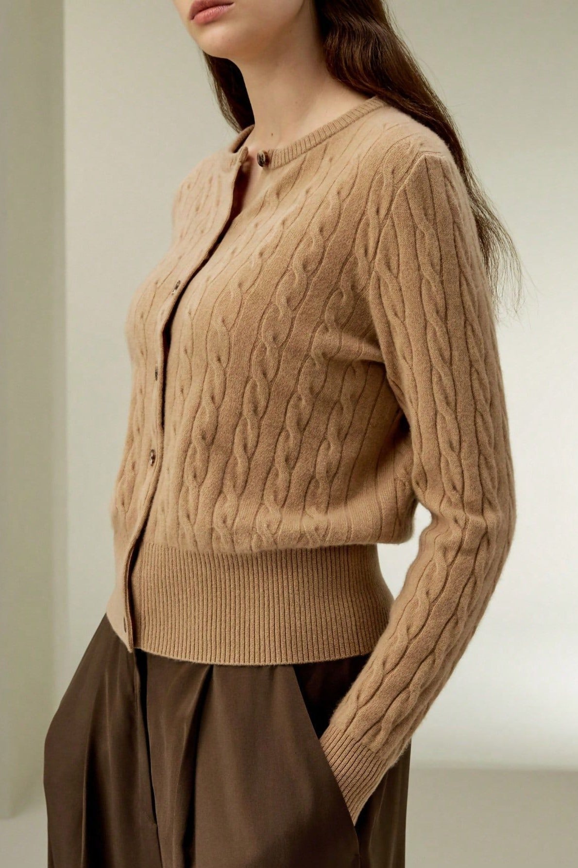 Stylish Cable Knit Button Cardigan for Effortless Elegance