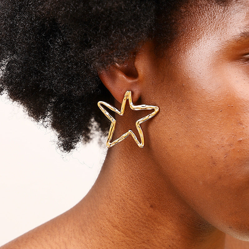 Cutout Starfish Earrings - Fashionpara