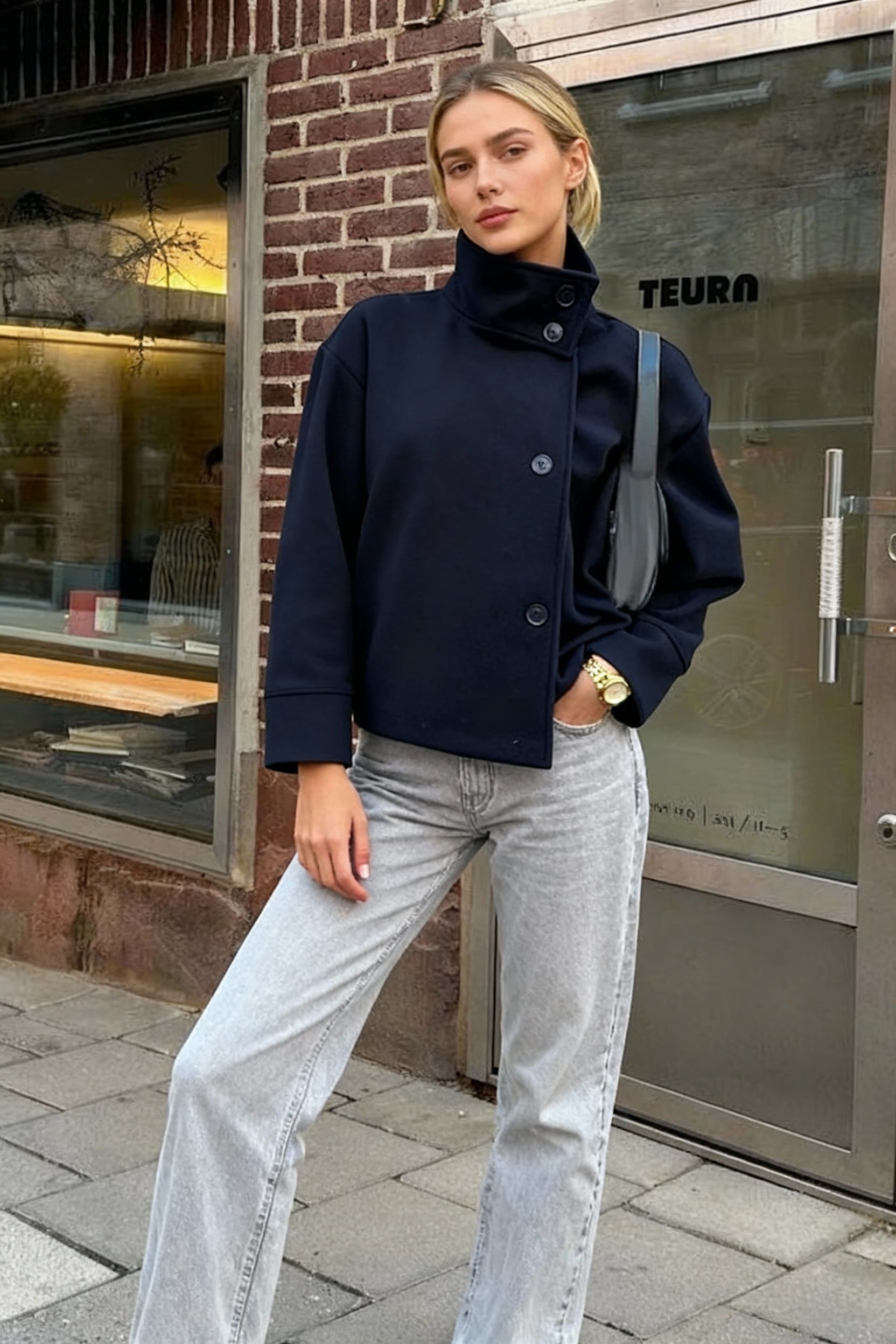 Short Woolen Casual Lapel Overcoat - Fashionpara