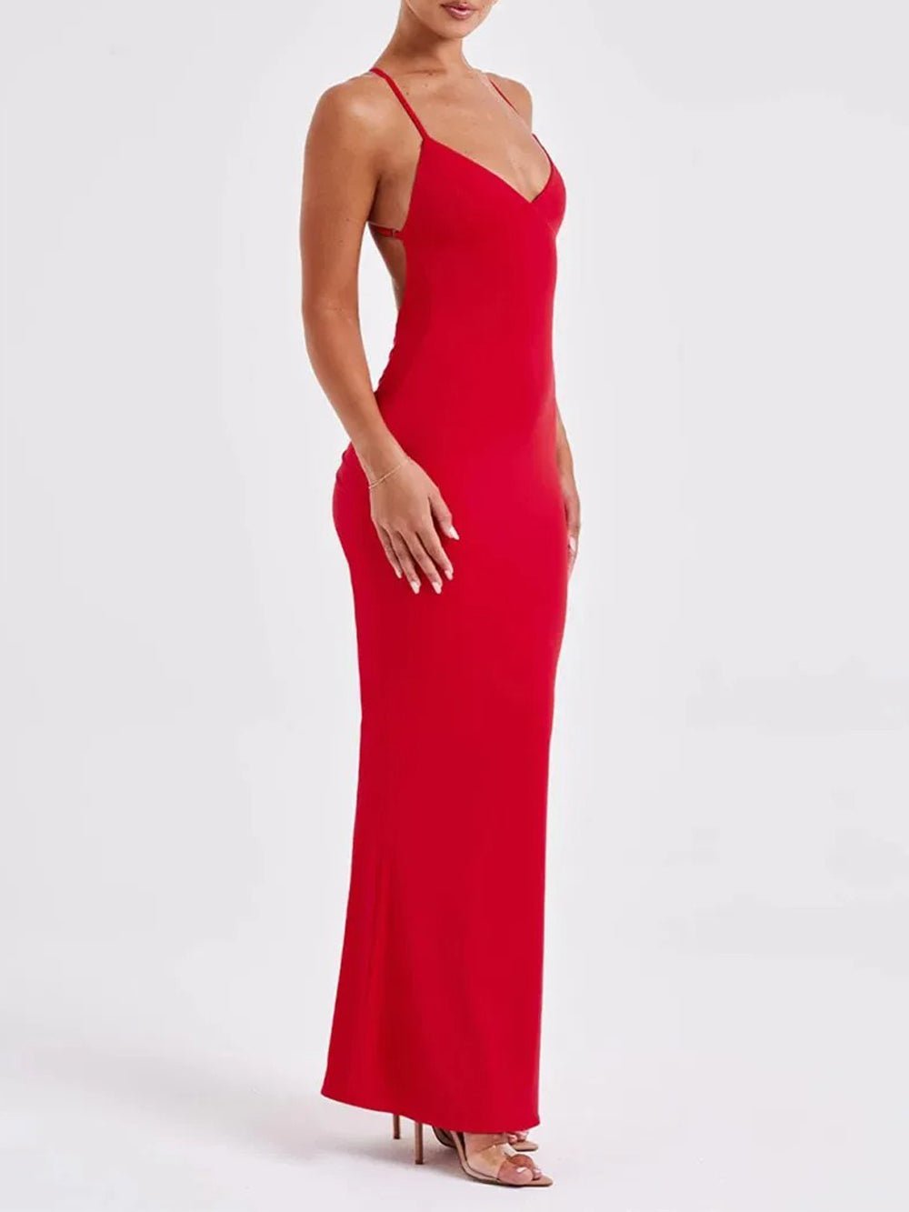 Backless Sleeveless Maxi - Fashionpara