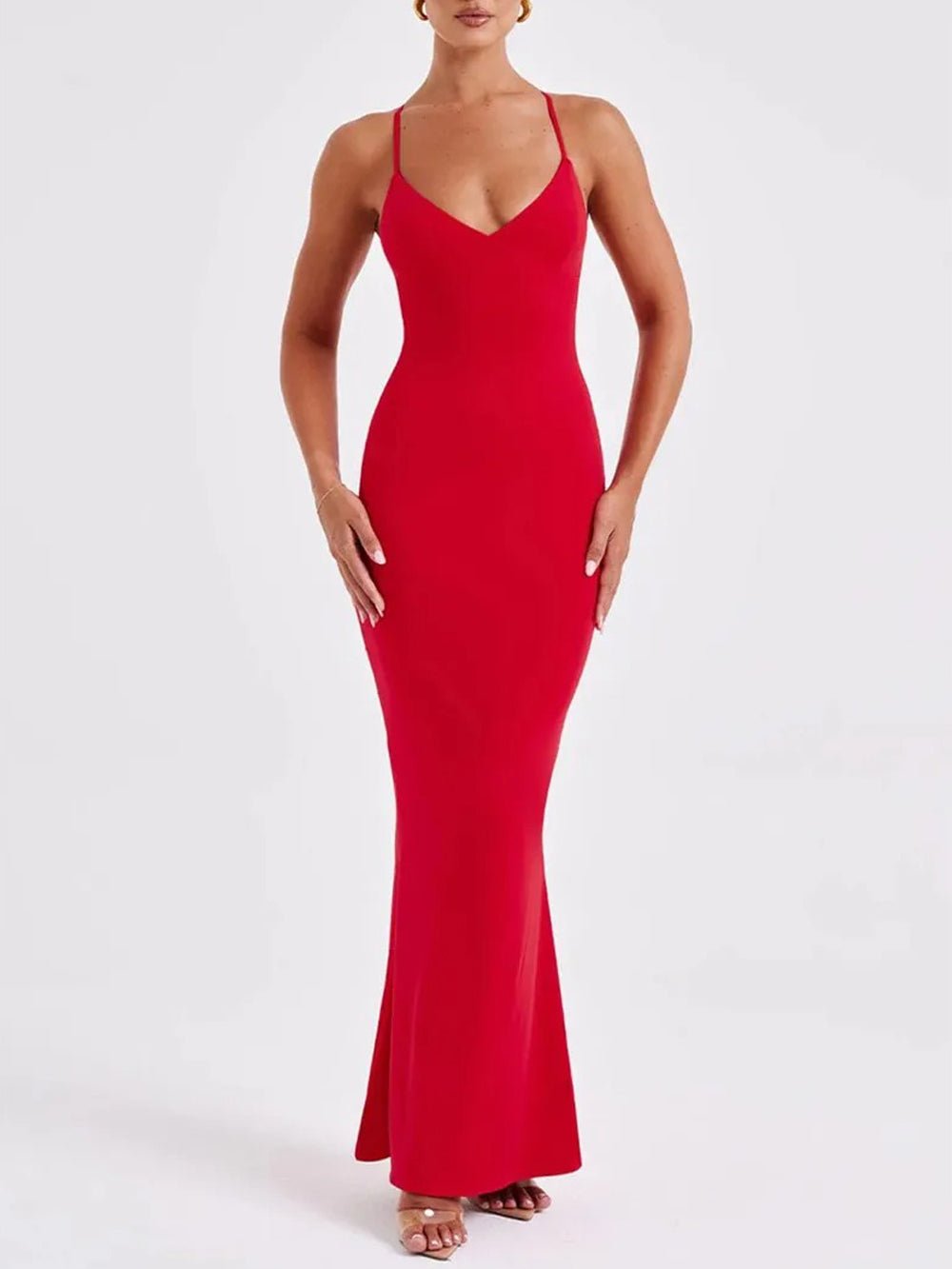 Backless Sleeveless Maxi - Fashionpara