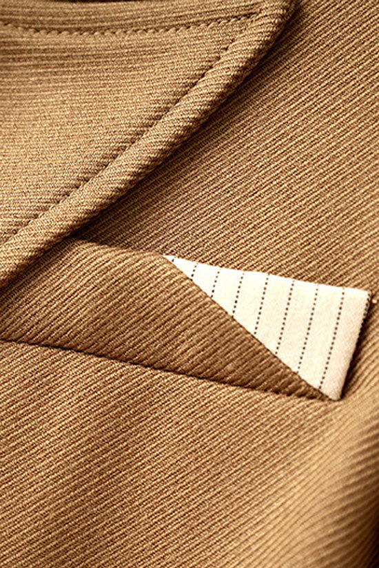 Elegant Wool Blend Belted Overcoat with Shoulder Pads