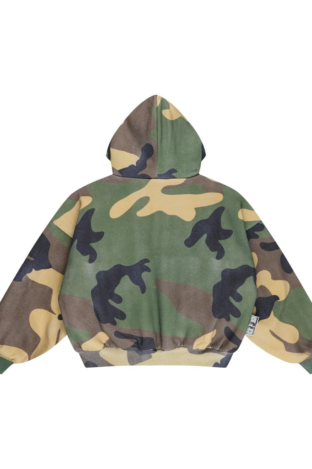Reversible Camouflage Zip Yellow Hoodie