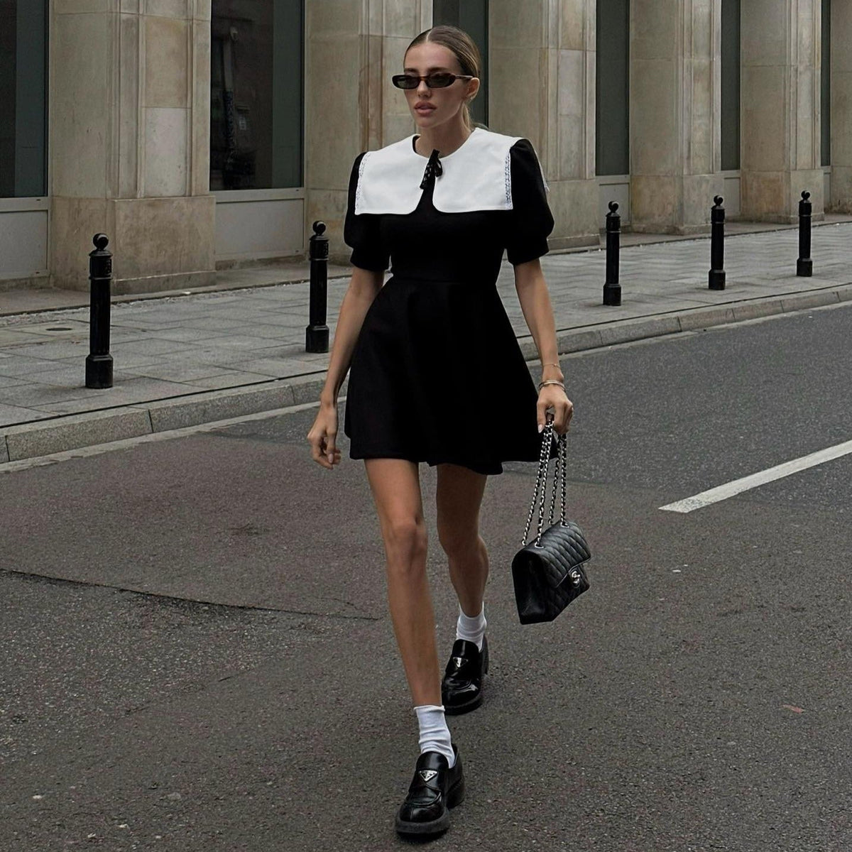 Sugary Memories Doll Collar Short Sleeve Mini Dress 3
