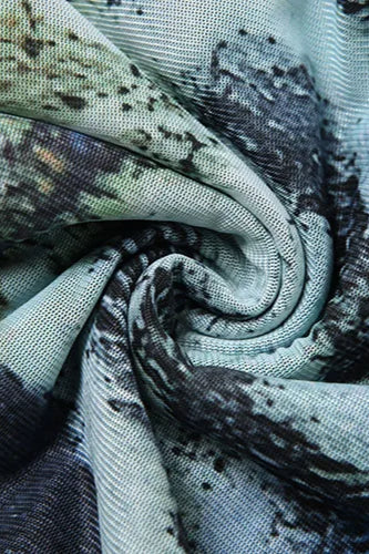 Serpentine Mesh Hem Maxi Dress