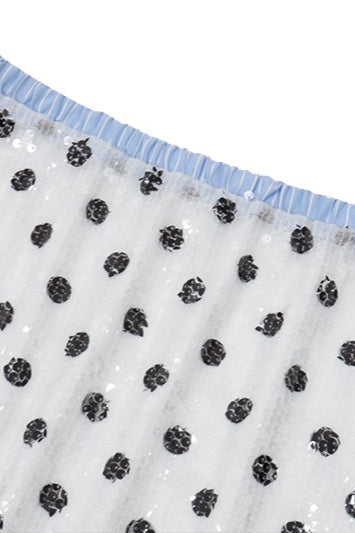 Low Waist Polka Dot Print Skirt - Fashionpara