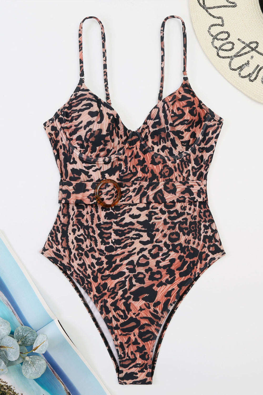 Leopard Print Sexy One-piece Swimsuit - Fashionpara