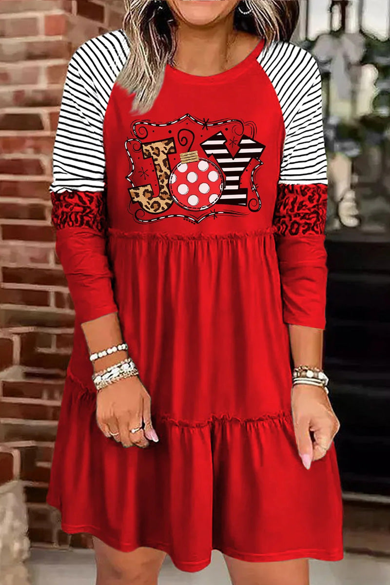 JOY Holiday Vibe Long Sleeve Dress - Fashionpara