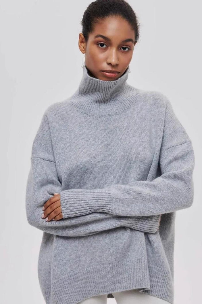 Loose Fit High Neck Sweater 8