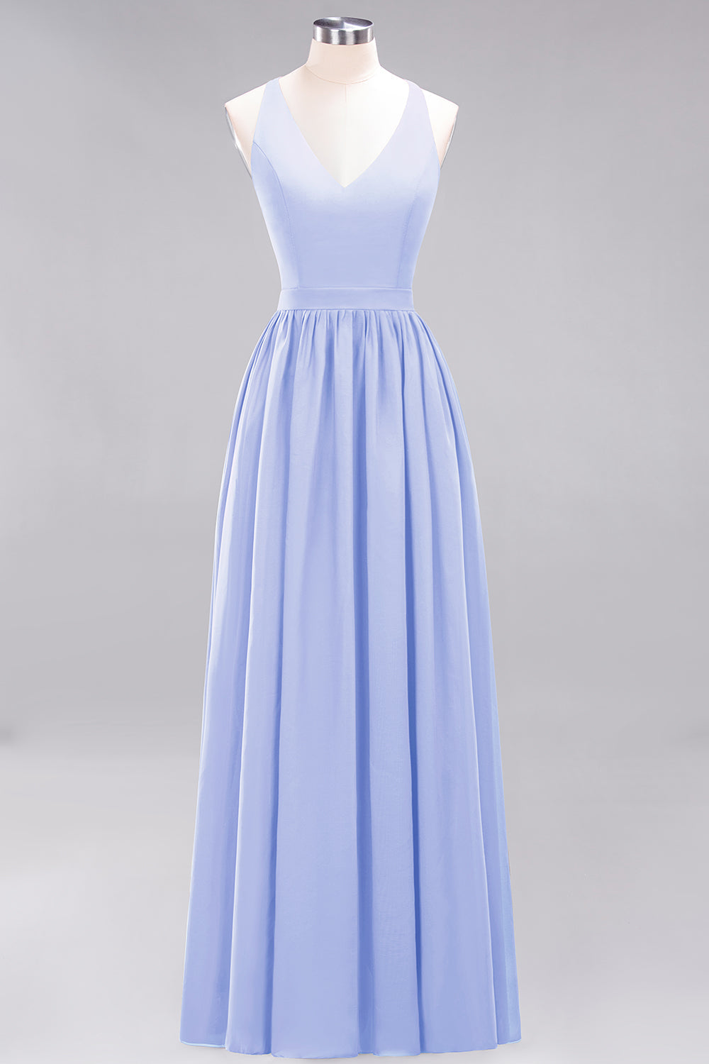 Affordable Chiffon V-Neck Sleeveless Lace Bridesmaid Dresses - Fashionpara