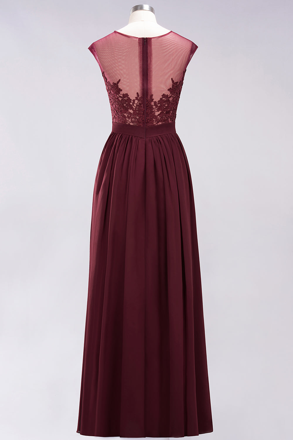 Affordable Scoop Lace Appliques Yellow Bridesmaid dresses with Slit