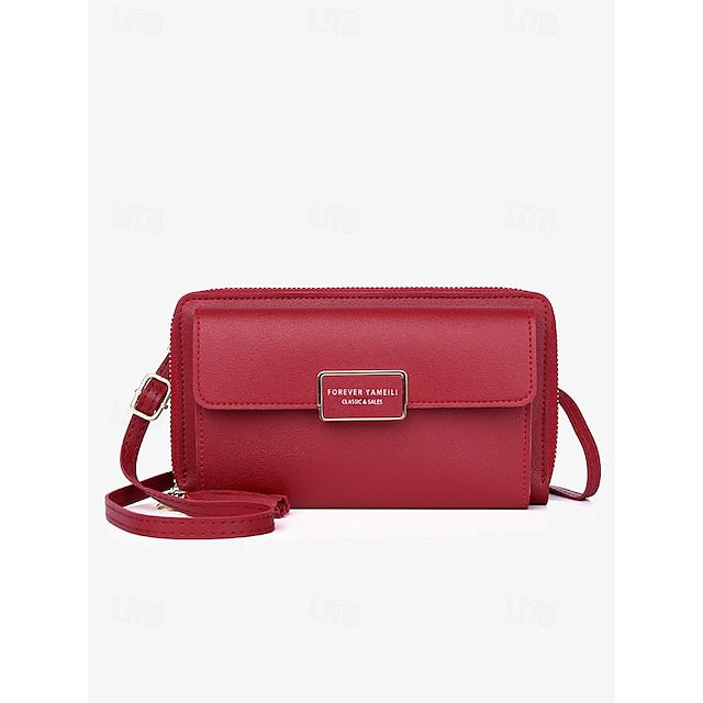 Wristlet Bag Crossbody Leather PU Mobile Phone