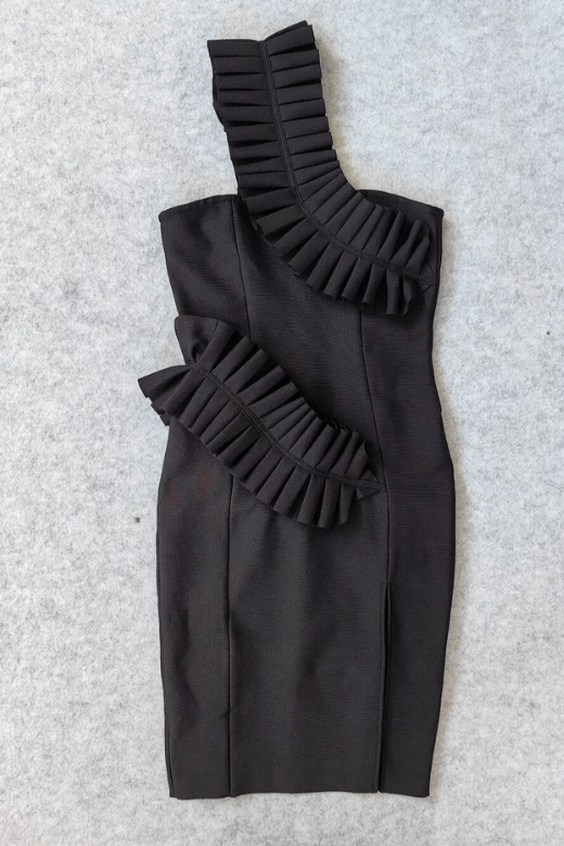 Aimee Bodycon Dress - Classic Black - Fashionpara