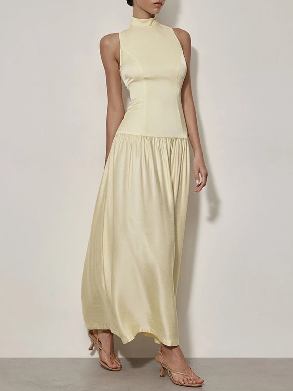 Backless Sleeveless Maxi - Fashionpara