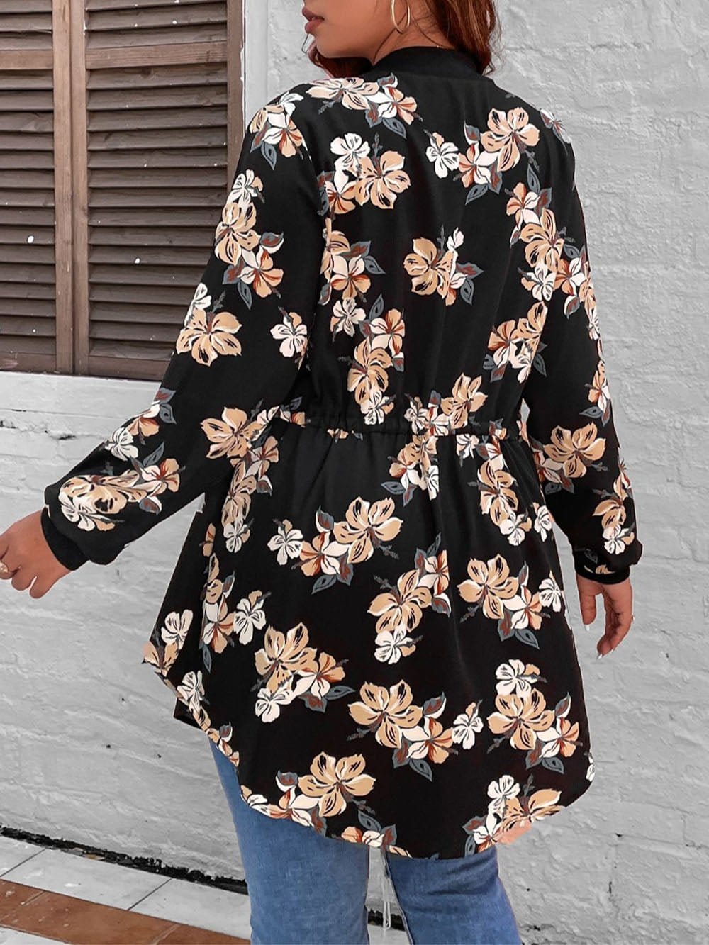 Trench Floral Jacket - Fashionpara