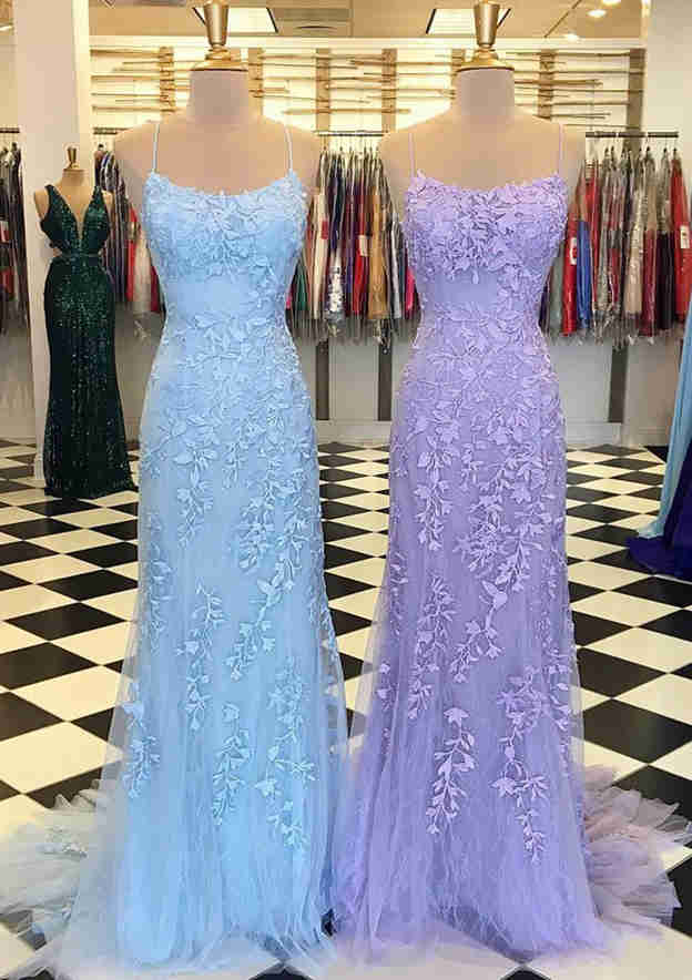 Amazing Laced Prom Dress/Evening Dress with Crystal and Mermaid/Trumpet Scoop Neck Sleeves - Fashionpara