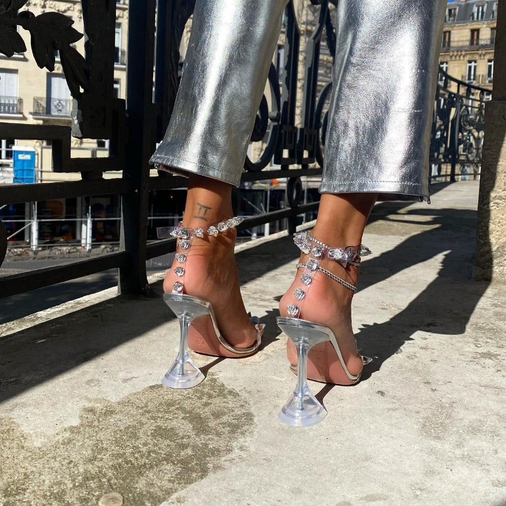 Ring The Wedding Pyramid Heels Studded Sandals