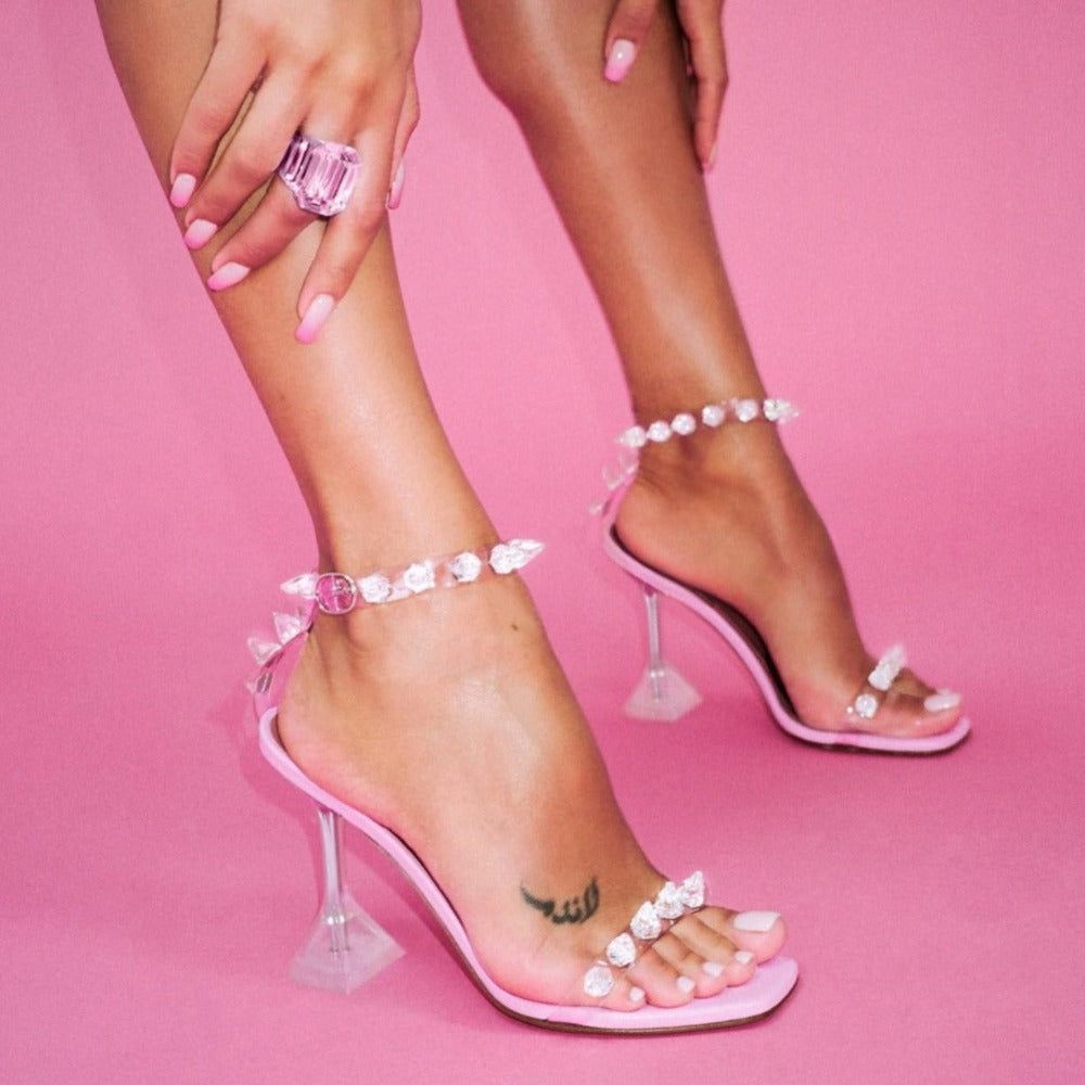Ring The Wedding Pyramid Heels Studded Sandals