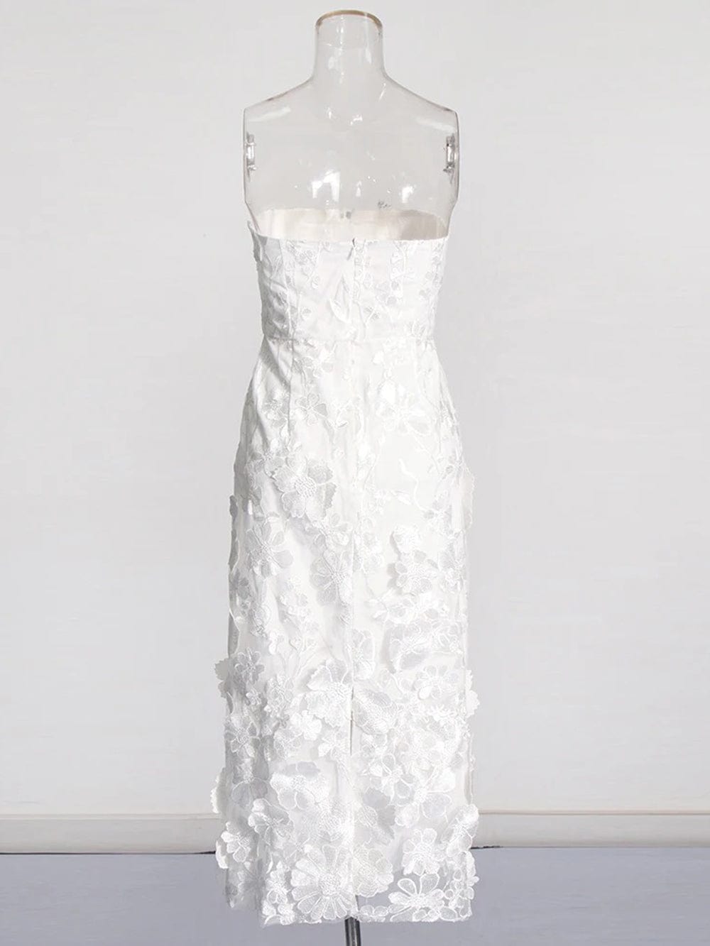 Applique Strapless Sleeveless - Fashionpara