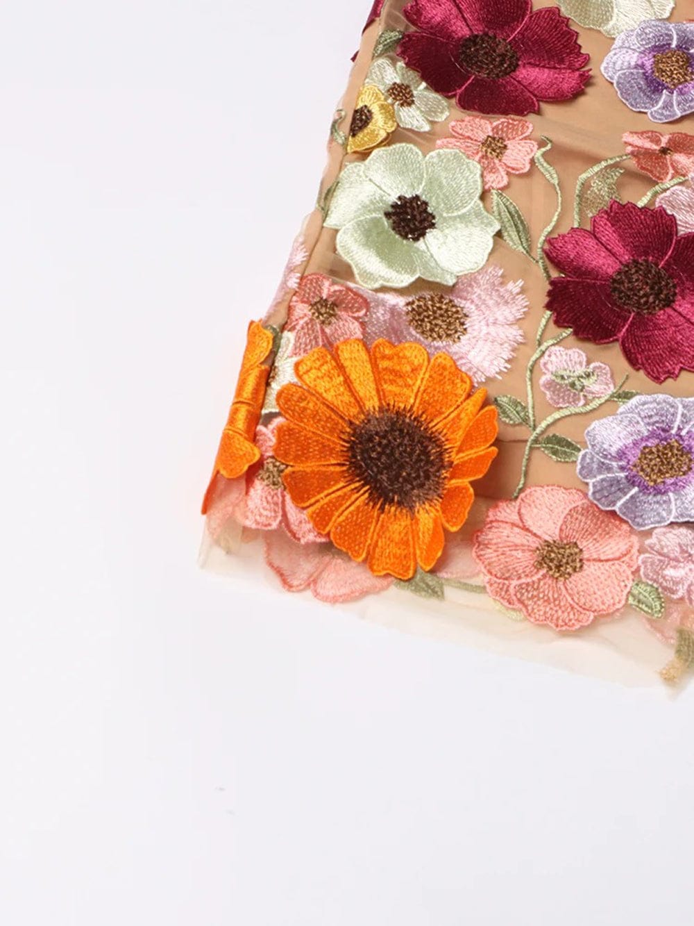 Applique Strapless Sleeveless - Fashionpara