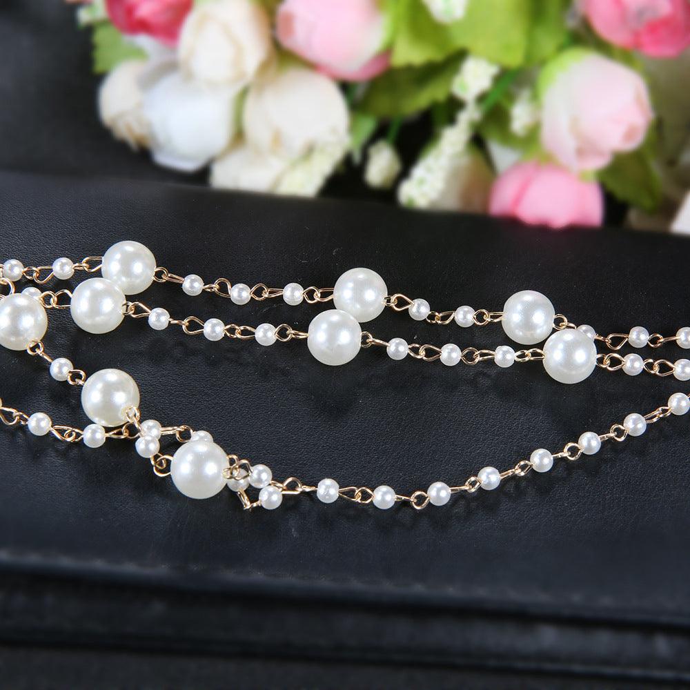KittenAlarm - Angelia Pearl Beads Multilayer Anklet