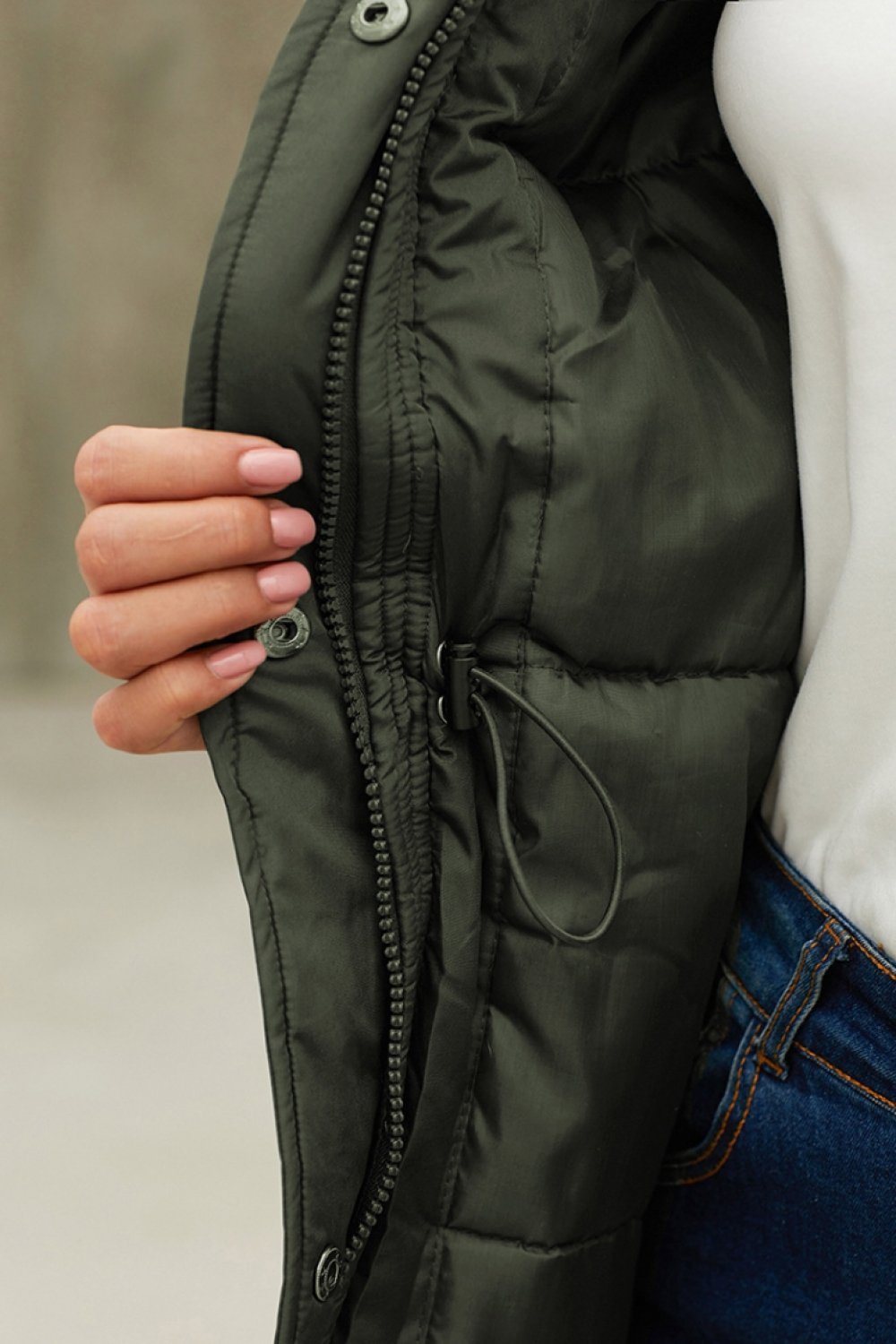 Anteroposterior Asymmetry Cotton Hooded Coat for Style