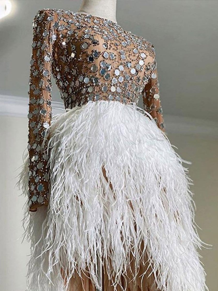 Feather Mini Dress