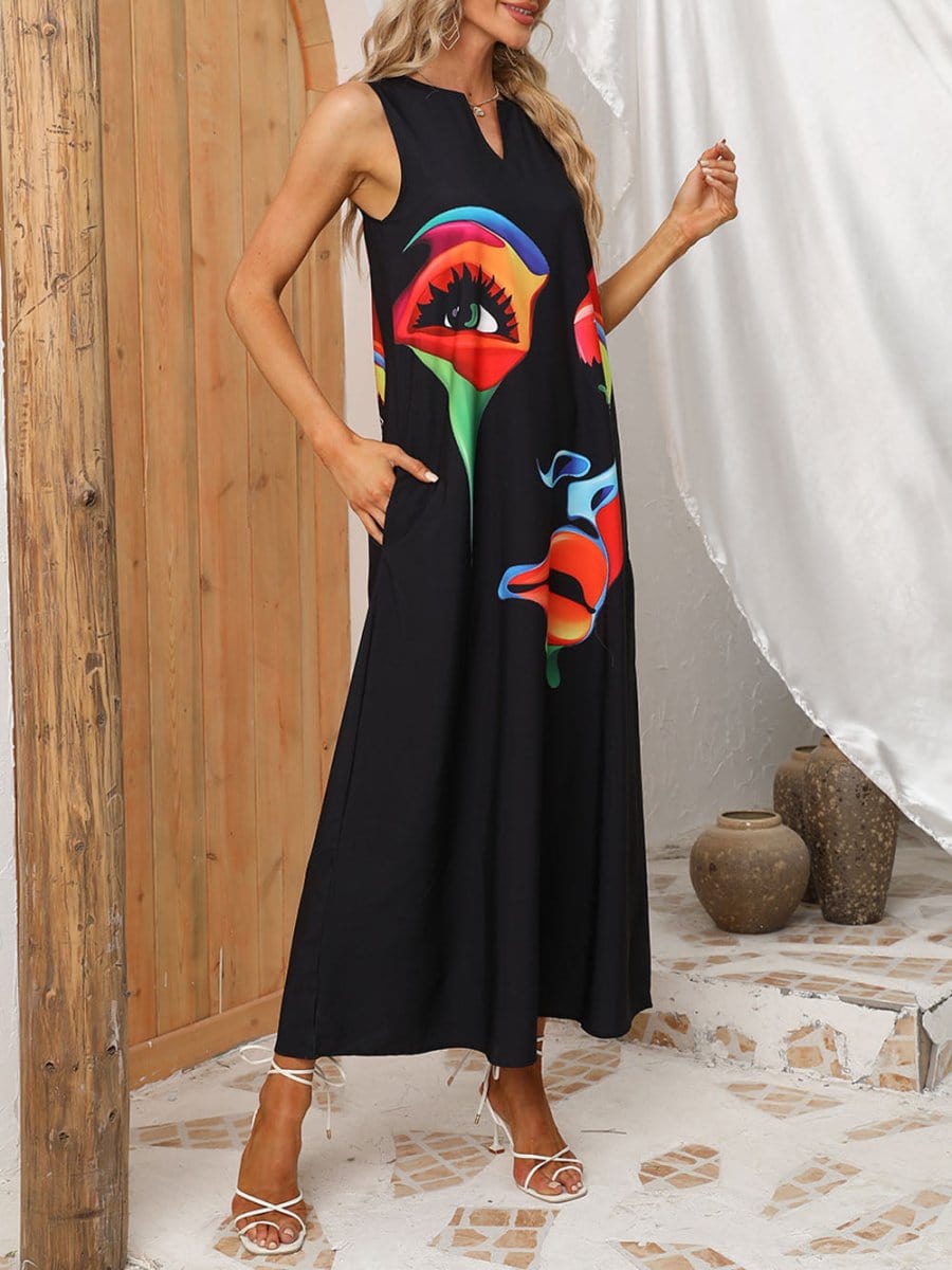 Feather Maxi Dress - Fashionpara