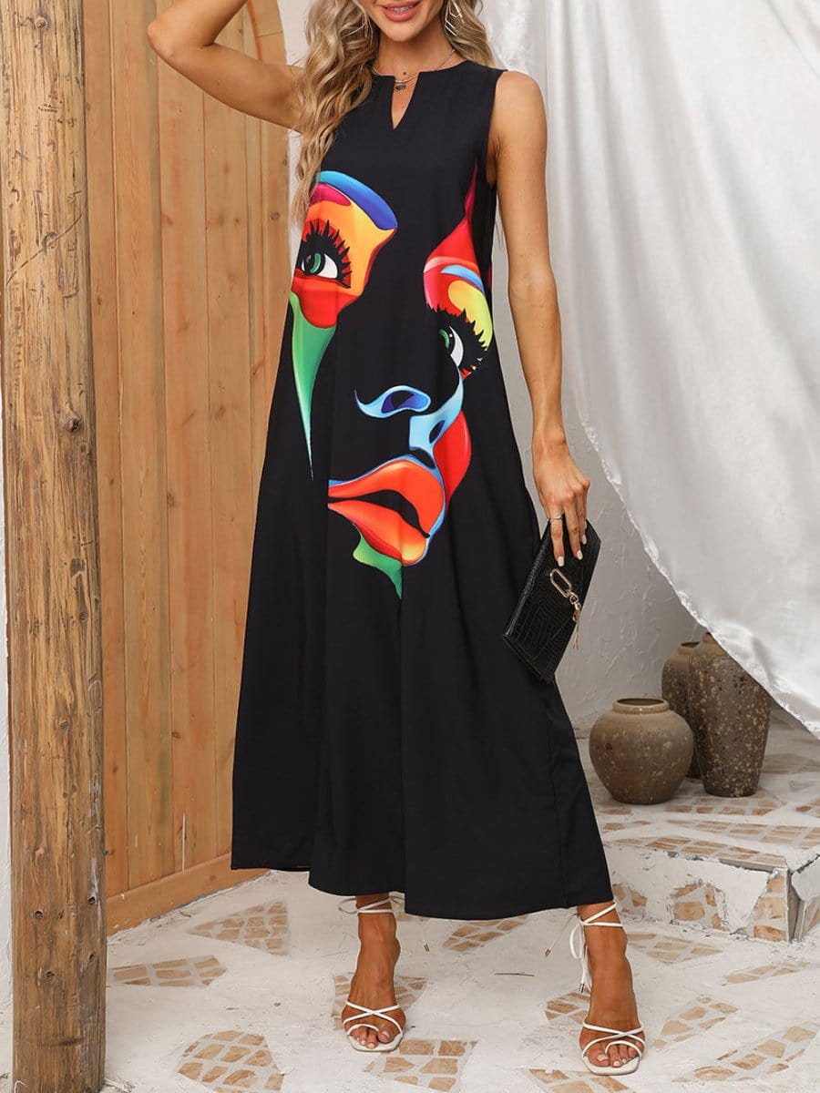 Feather Maxi Dress - Fashionpara