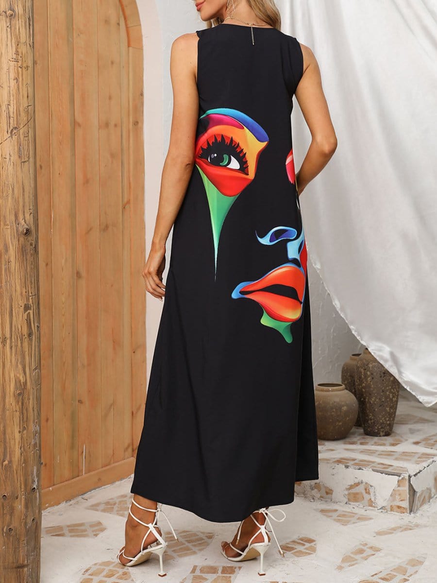 Feather Maxi Dress - Fashionpara