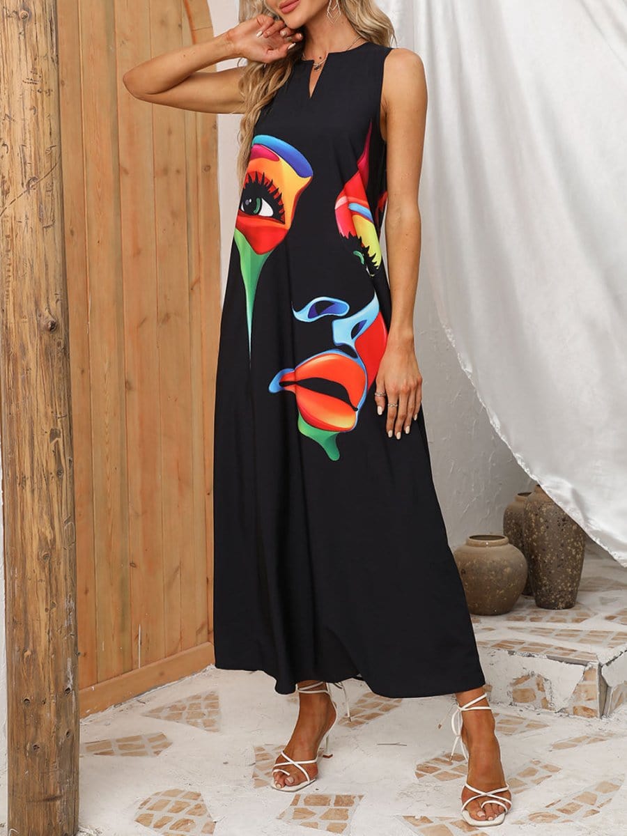 Feather Maxi Dress - Fashionpara
