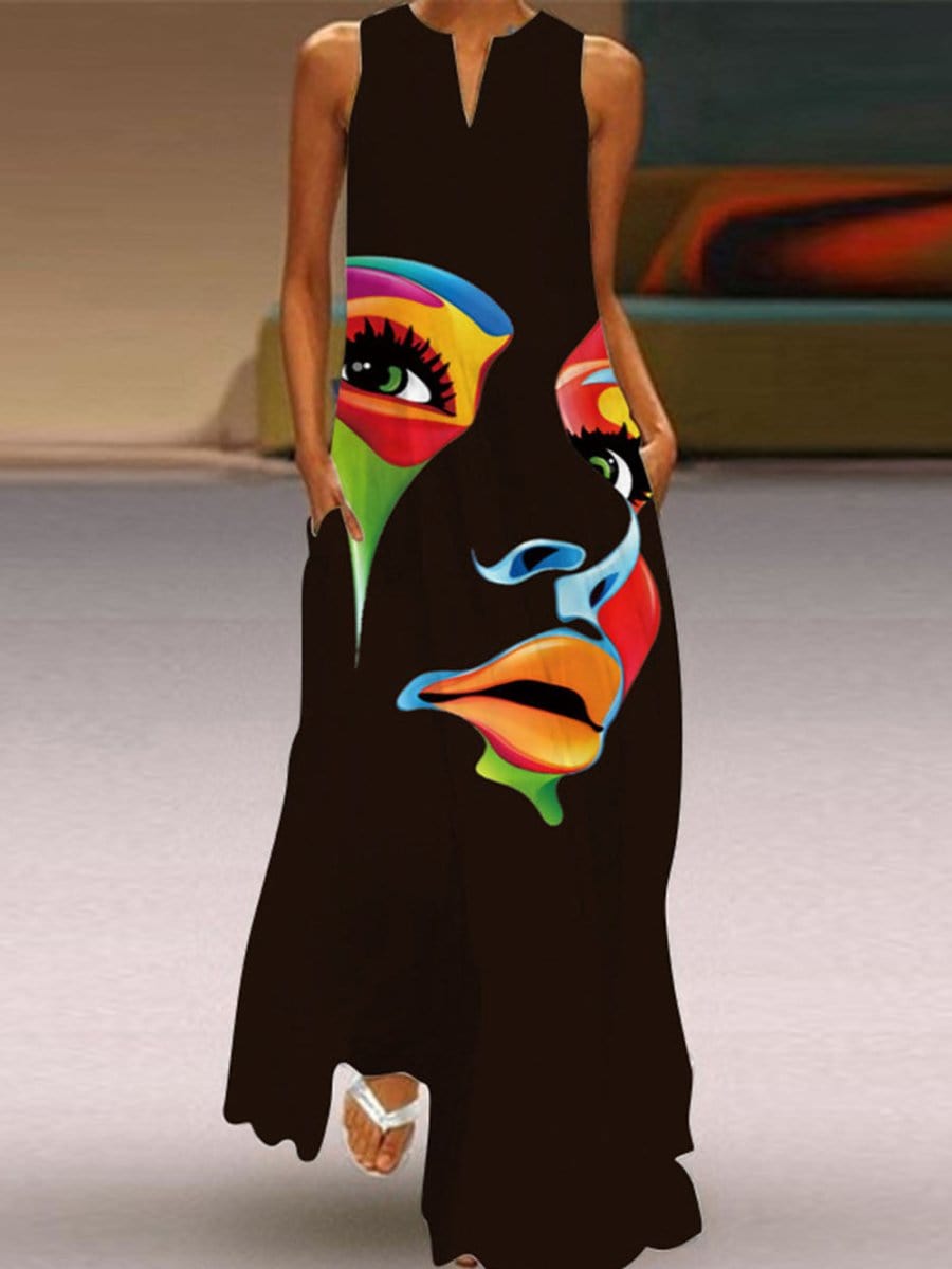 Feather Maxi Dress - Fashionpara