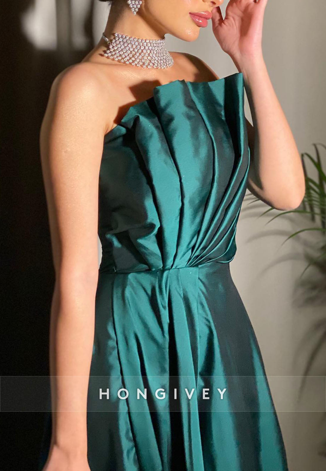 Ruffles Off the Shoulder Evening Gown Sleeveless Satin Floor-Length A-line Formal Dresses