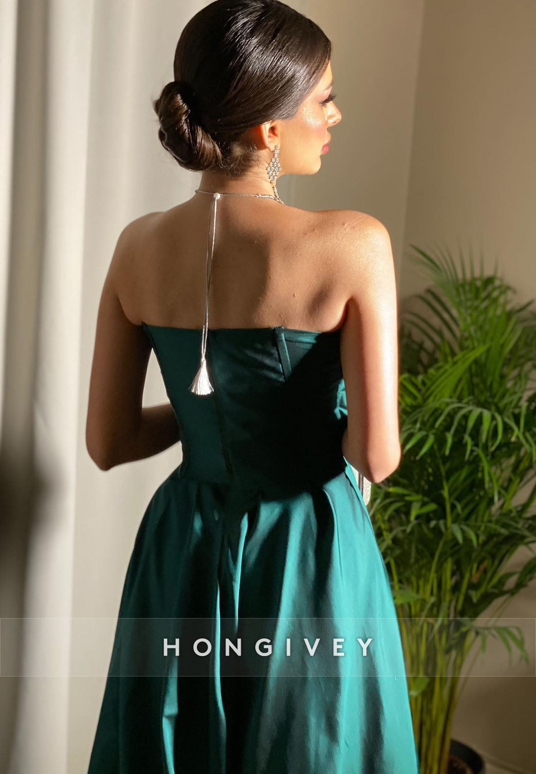 Ruffles Off the Shoulder Evening Gown Sleeveless Satin Floor-Length A-line Formal Dresses