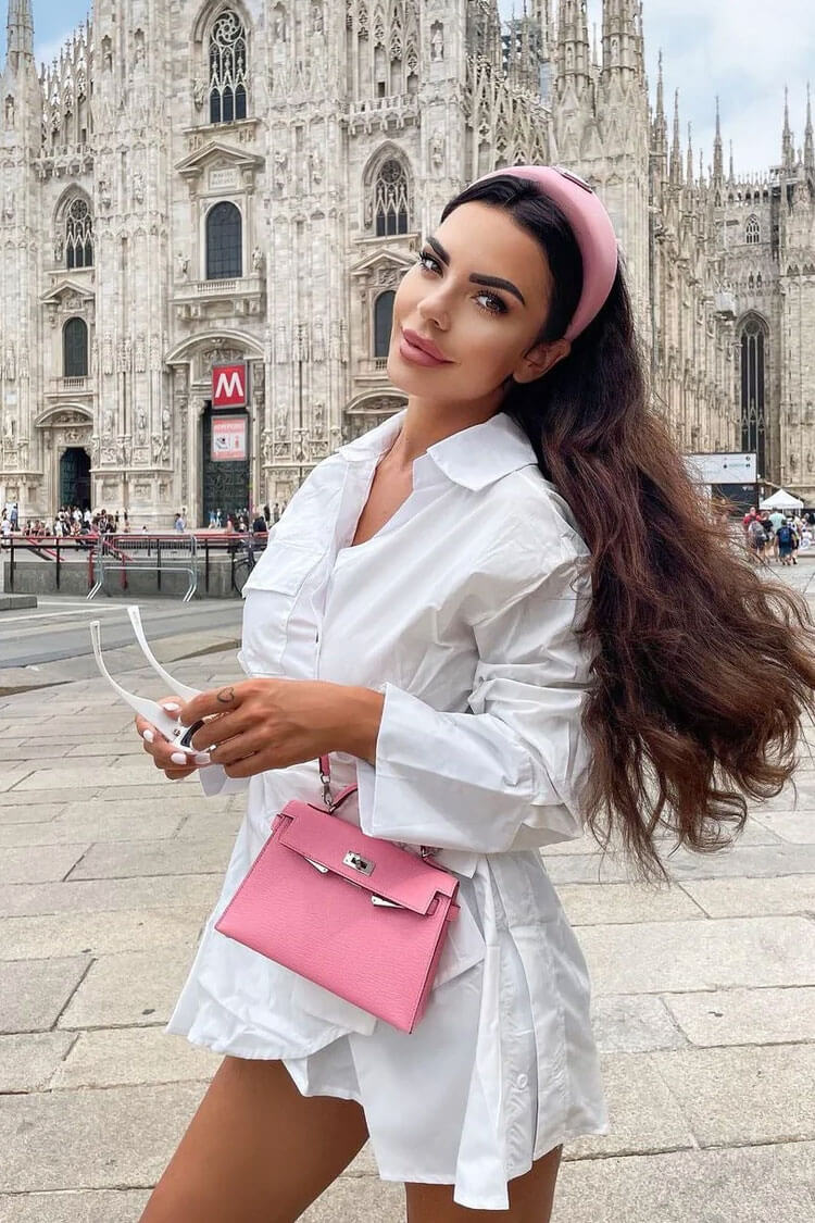 Asymmetric Button Up Long Sleeve Belted Shirt Mini Dress - White Fashionpara