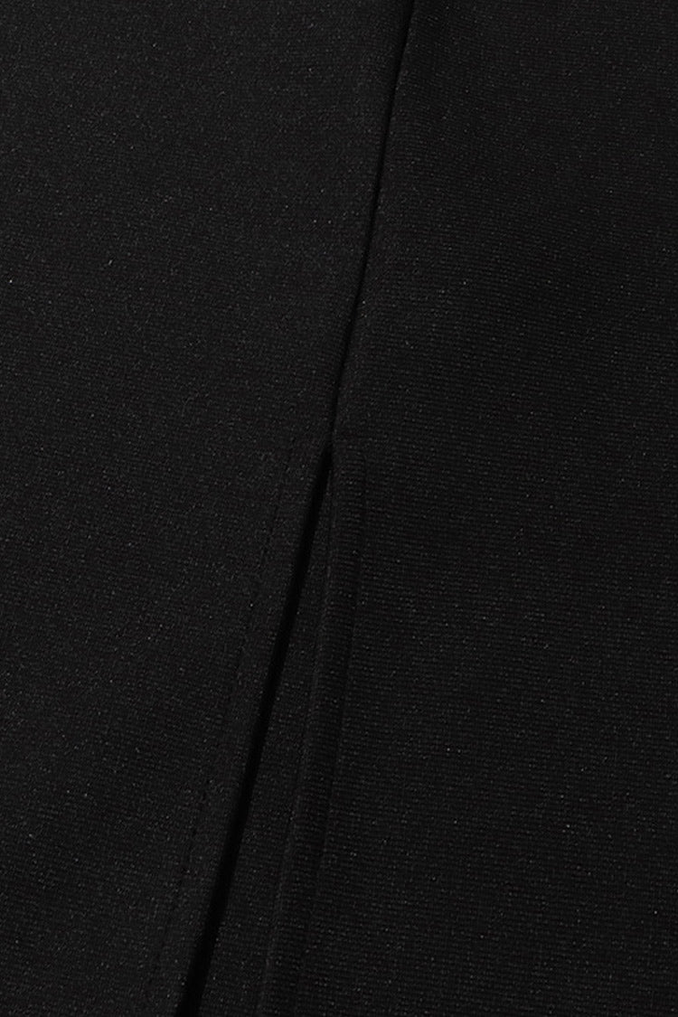 Asymmetric Rosette Cut Out One Shoulder Bodycon Evening Maxi Dress - Fashionpara