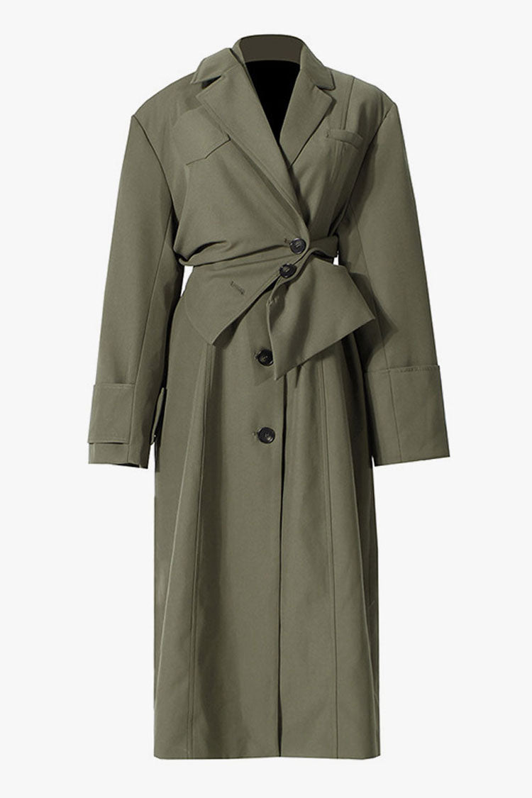 Asymmetrical Single Sleeve Crop Jacket by Rosedress