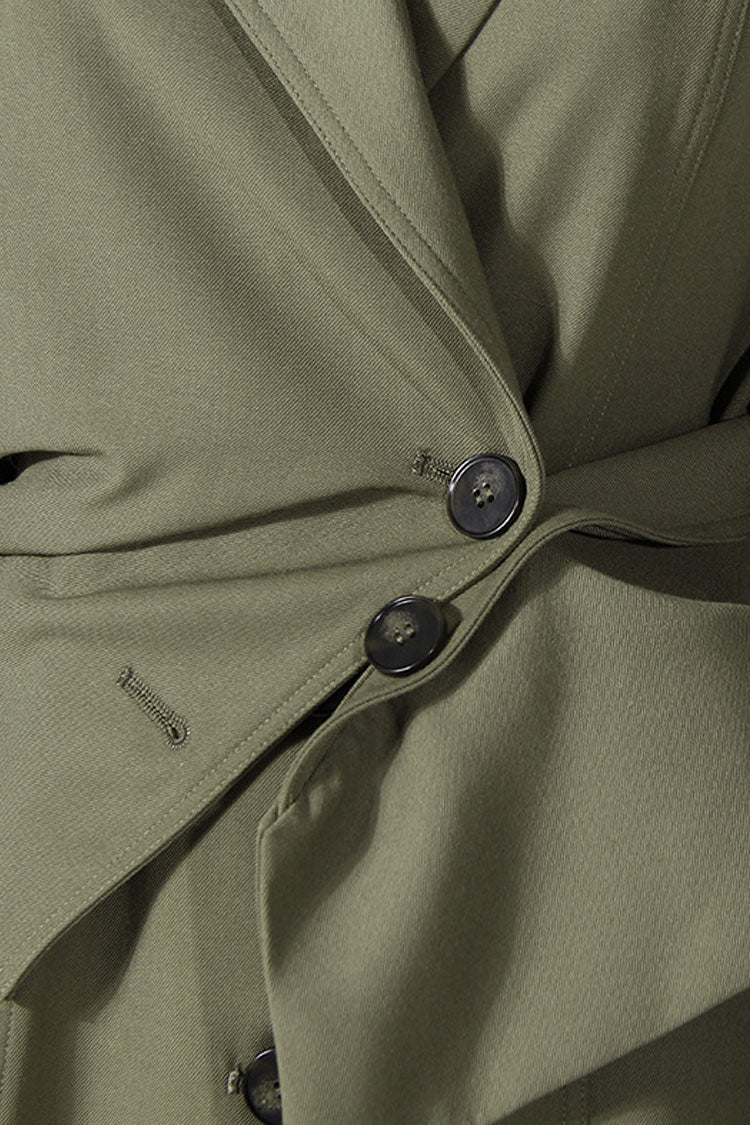 Asymmetrical Single Sleeve Crop Jacket by Rosedress