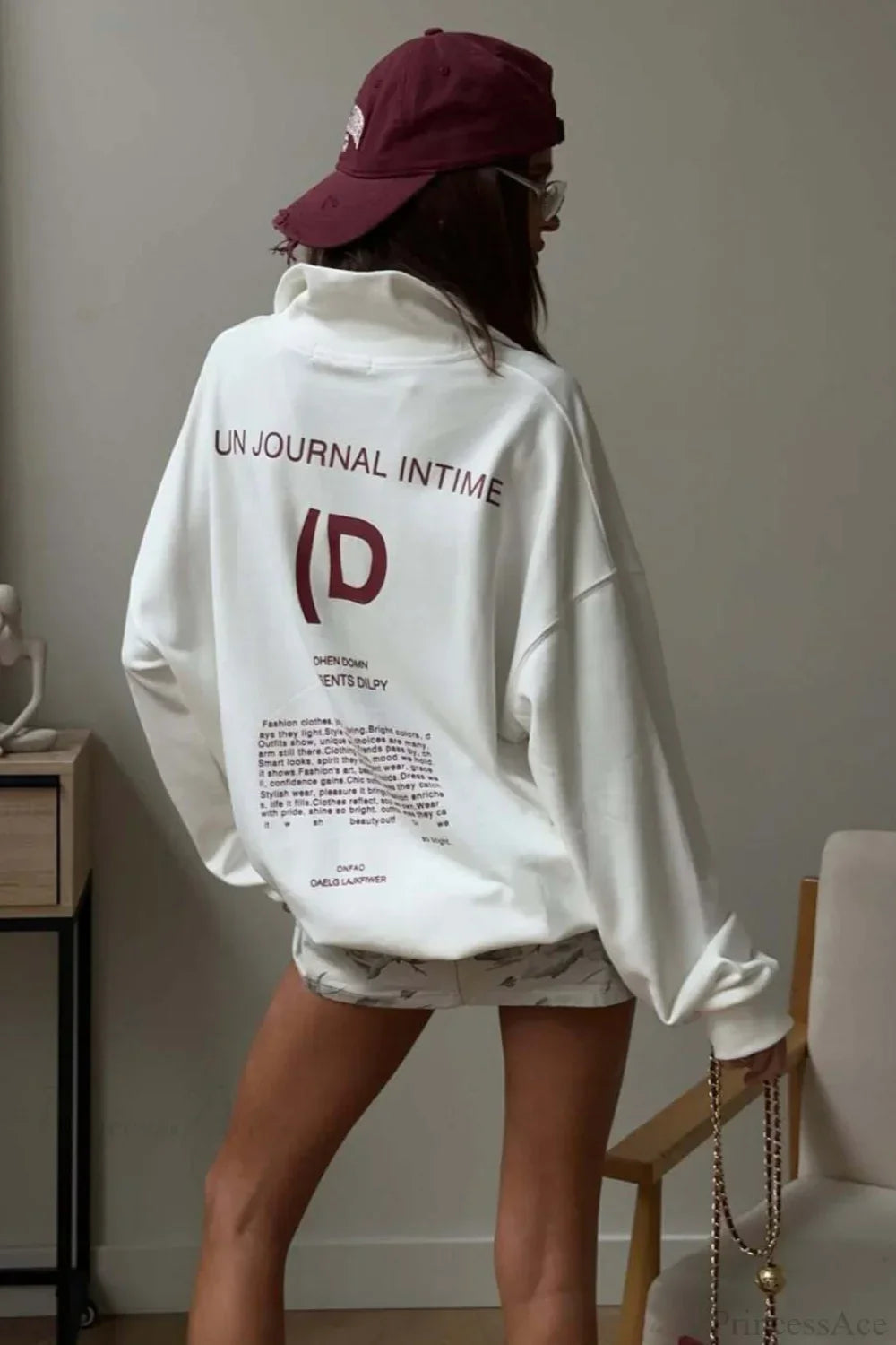 Athletic Color Block Letter Print Casual Sweatshirt 2