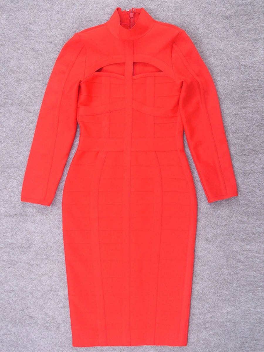 Aurelia Hollow Out Midi Dress - Fashion Pov